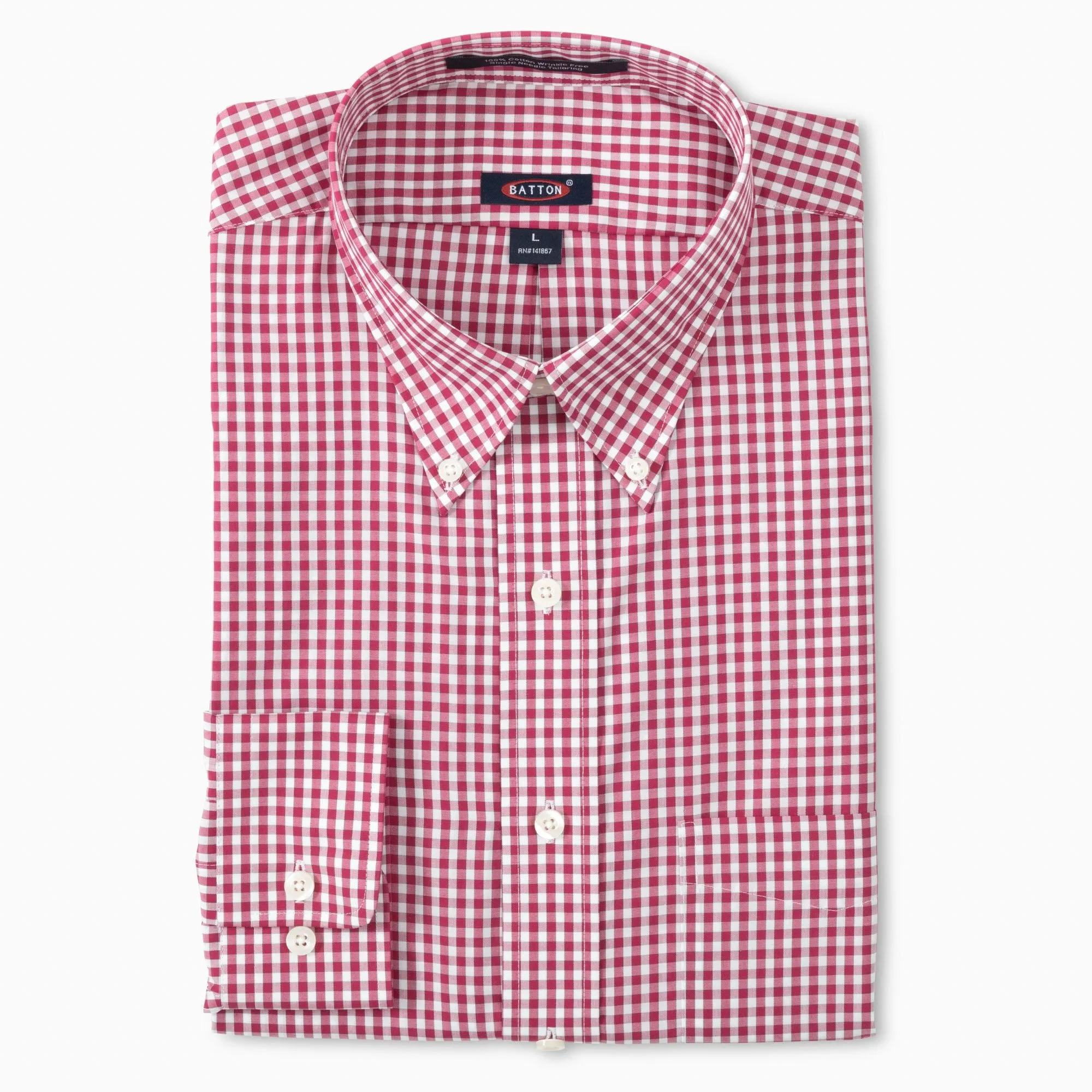 Andy Thornal LS Wrinkle Free Classic Fit Sport Shirt Crimson #213572-78