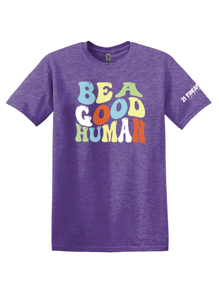Be A Good Human Groovy Softstyle Tee