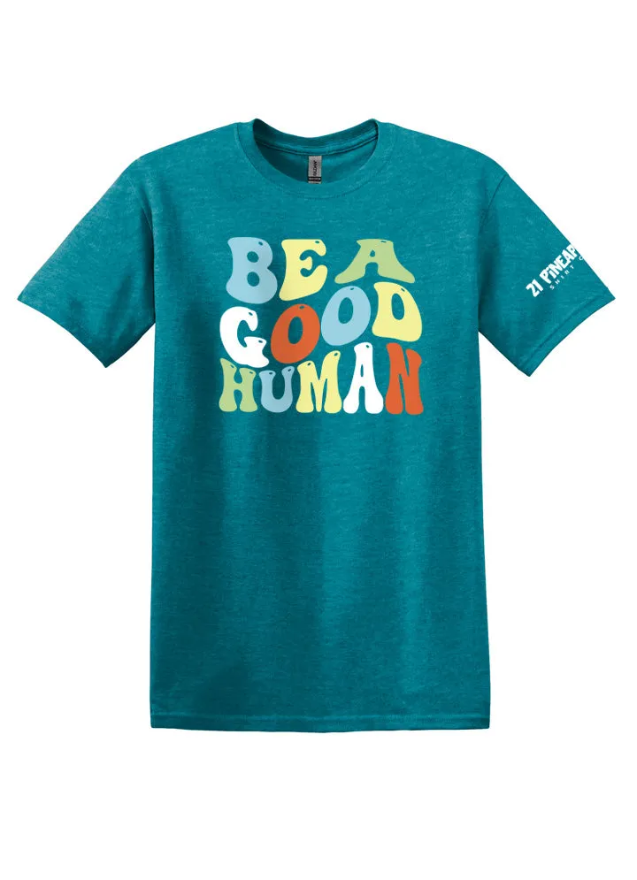 Be A Good Human Groovy Softstyle Tee