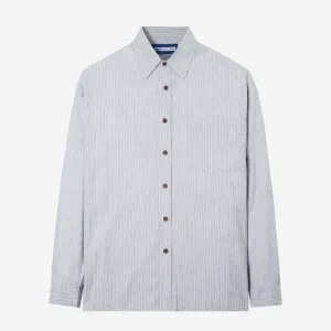 Breakfast Club Long Sleeve Shirt - Grey White Stripes
