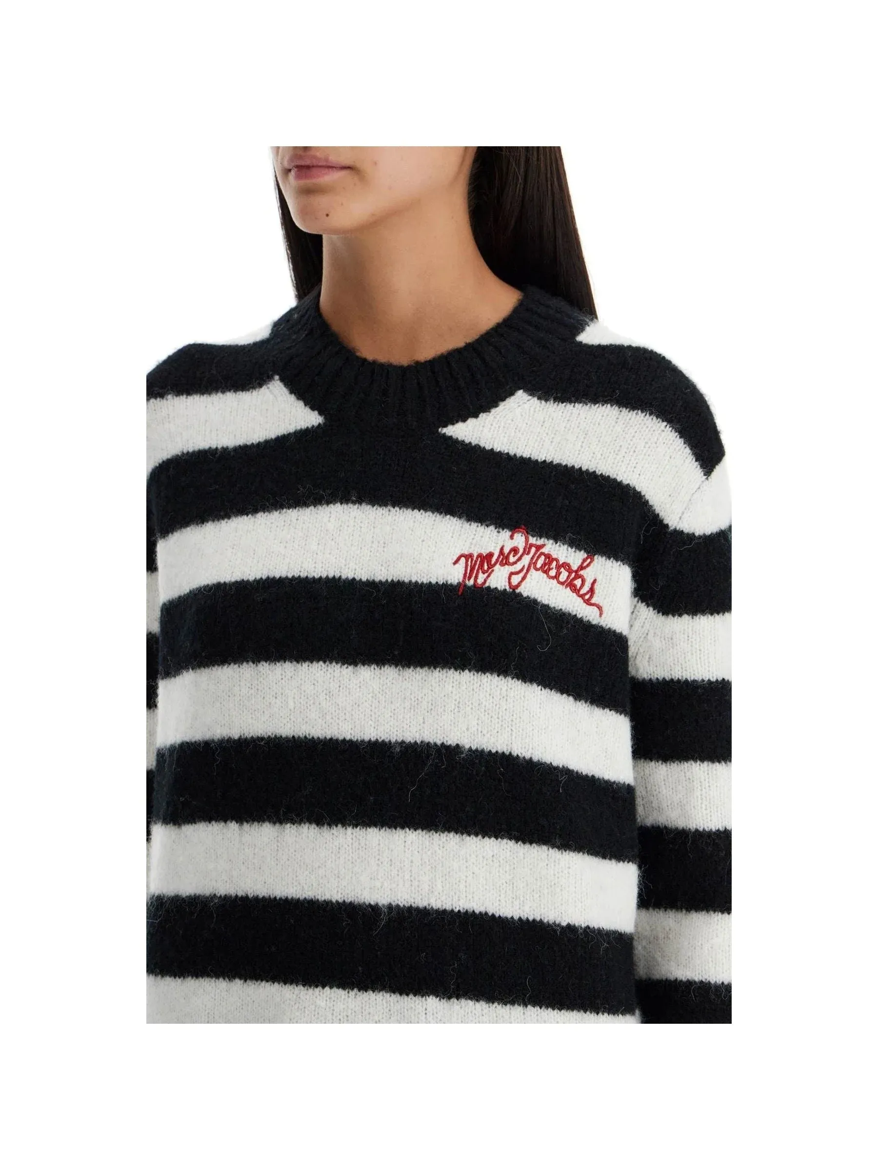 Brushed Logo Striped Sweater