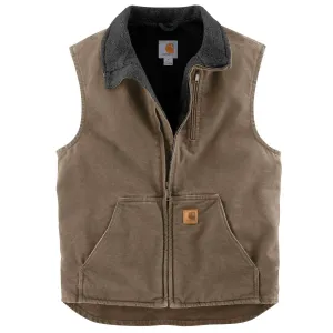 Carhartt Men's Light Brown/Black Mock Neck Vest