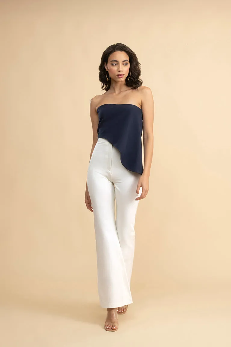Classic Flared White Pants