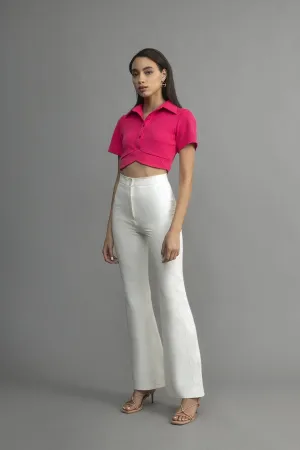 Classic Flared White Pants