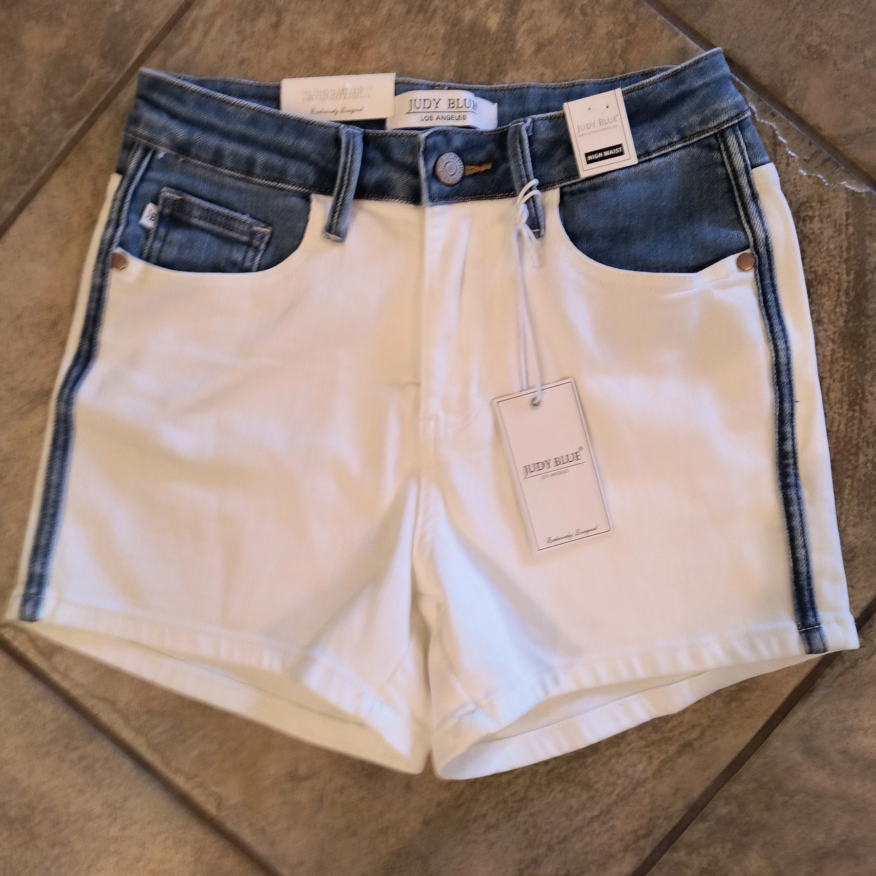 Denim and White Shorts | Judy Blue