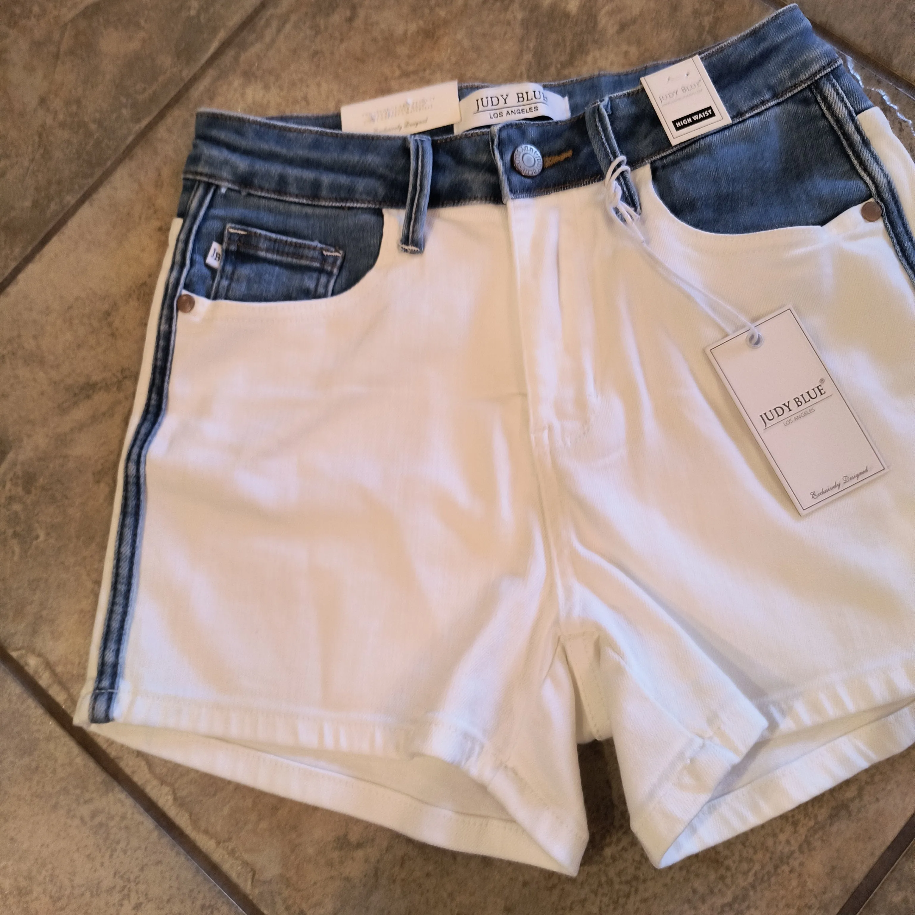 Denim and White Shorts | Judy Blue