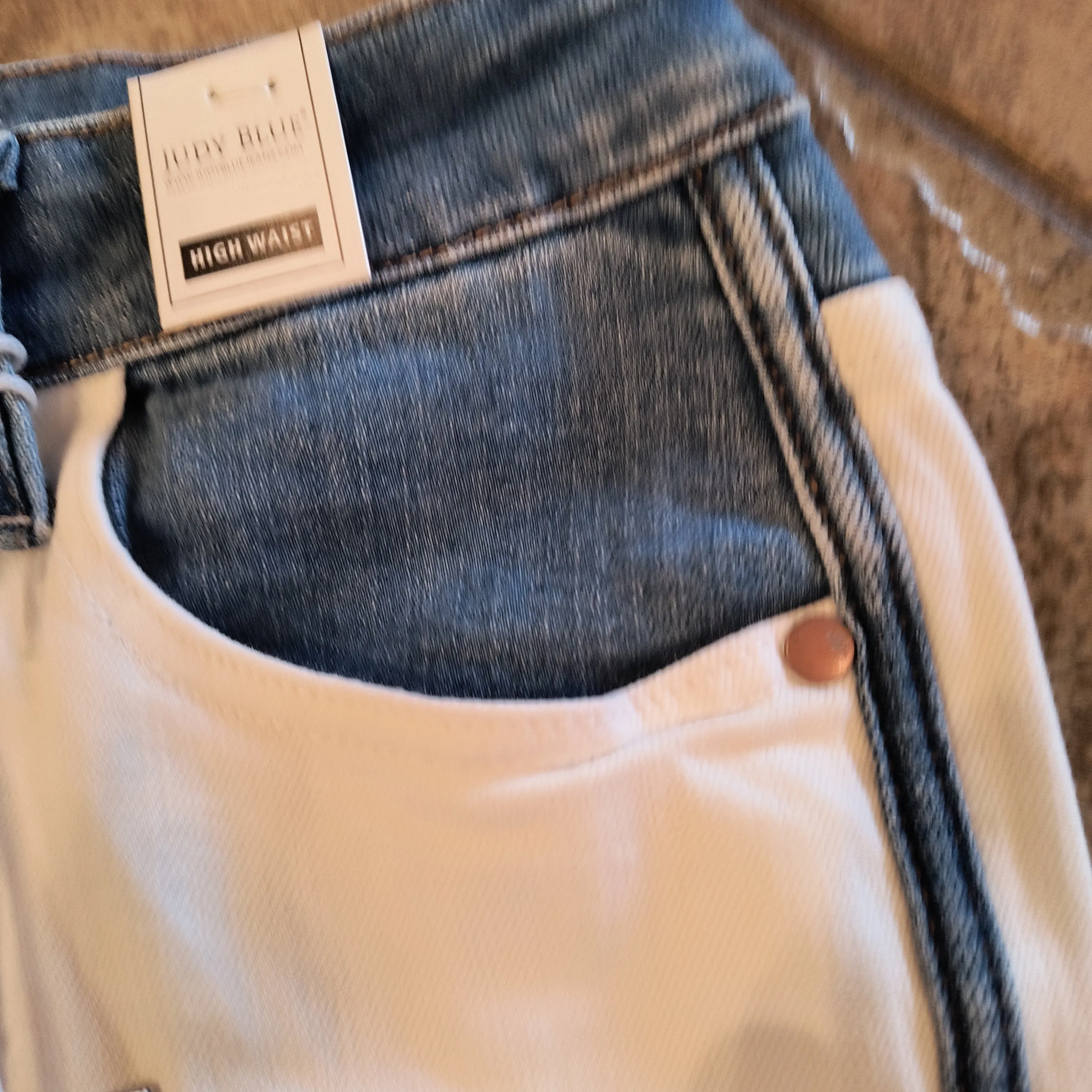 Denim and White Shorts | Judy Blue