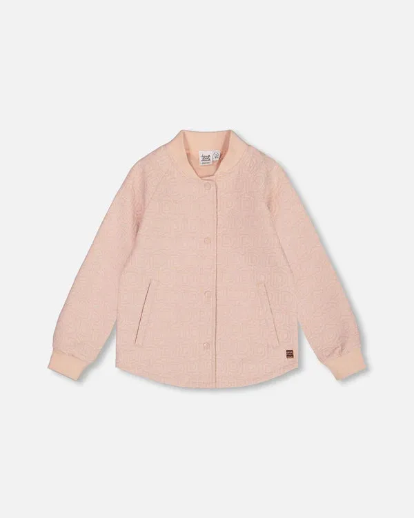 Deux Par Deux Girls Quilted Shacket  G20J50-648  Rose Smoke