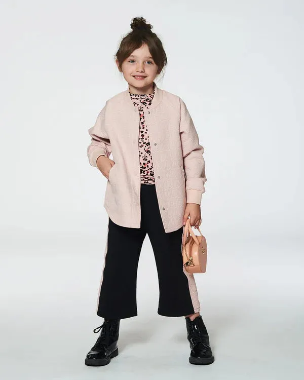 Deux Par Deux Girls Quilted Shacket  G20J50-648  Rose Smoke