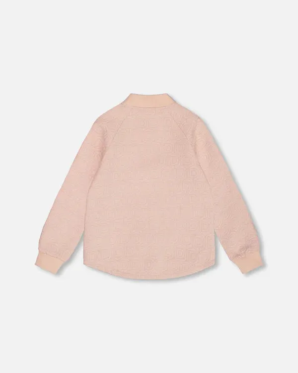 Deux Par Deux Girls Quilted Shacket  G20J50-648  Rose Smoke
