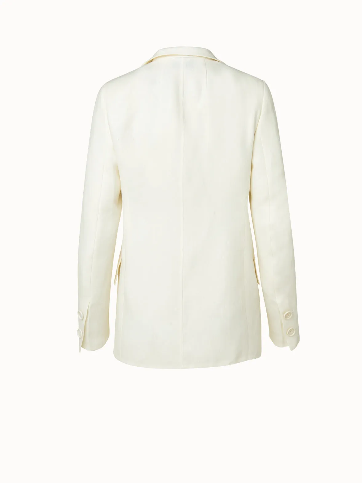 Double-Breasted Linen Wool Double-Face Jacket