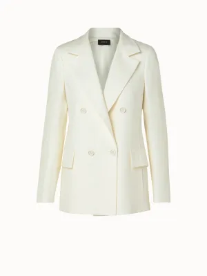 Double-Breasted Linen Wool Double-Face Jacket