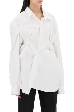 draped oversized shirt