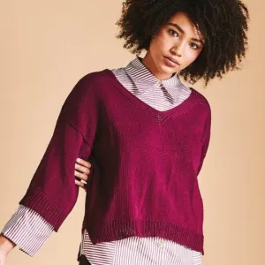 Erika Knight Studio Linen - Medina V-neck Sweater