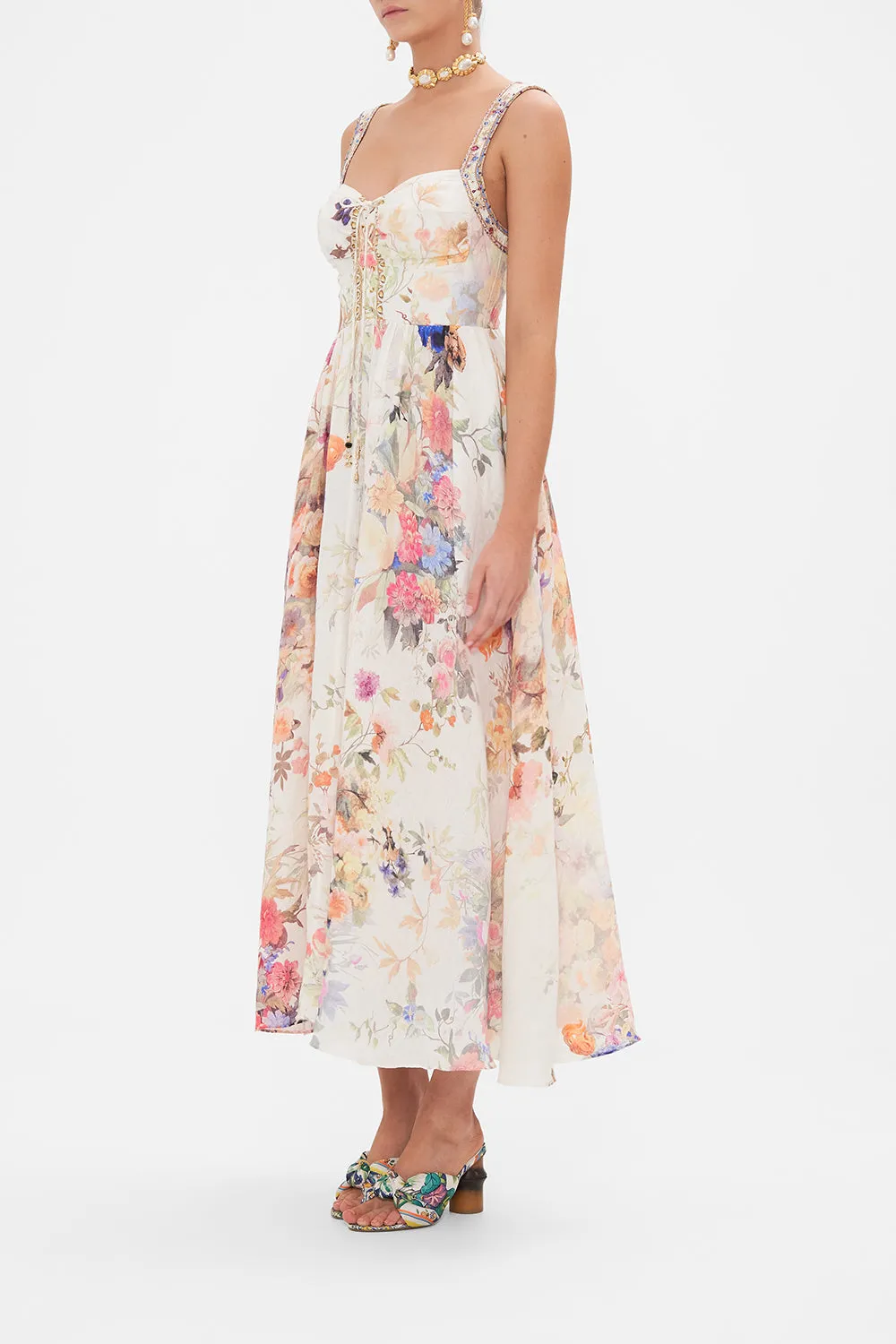 EYELET BUSTIER DRESS FRIENDS WITH FRESCOS
