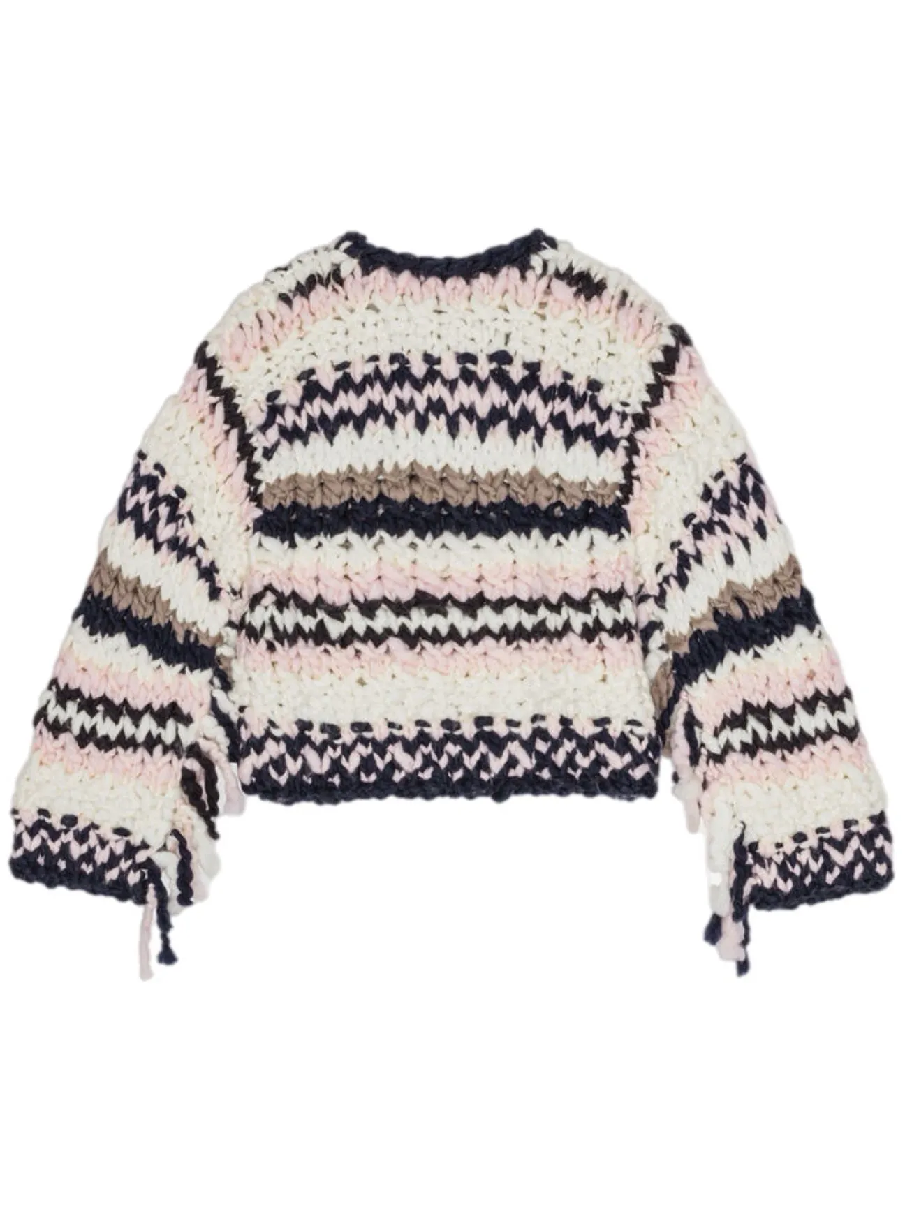 Ganni Wool Roving Handknit Crewneck
