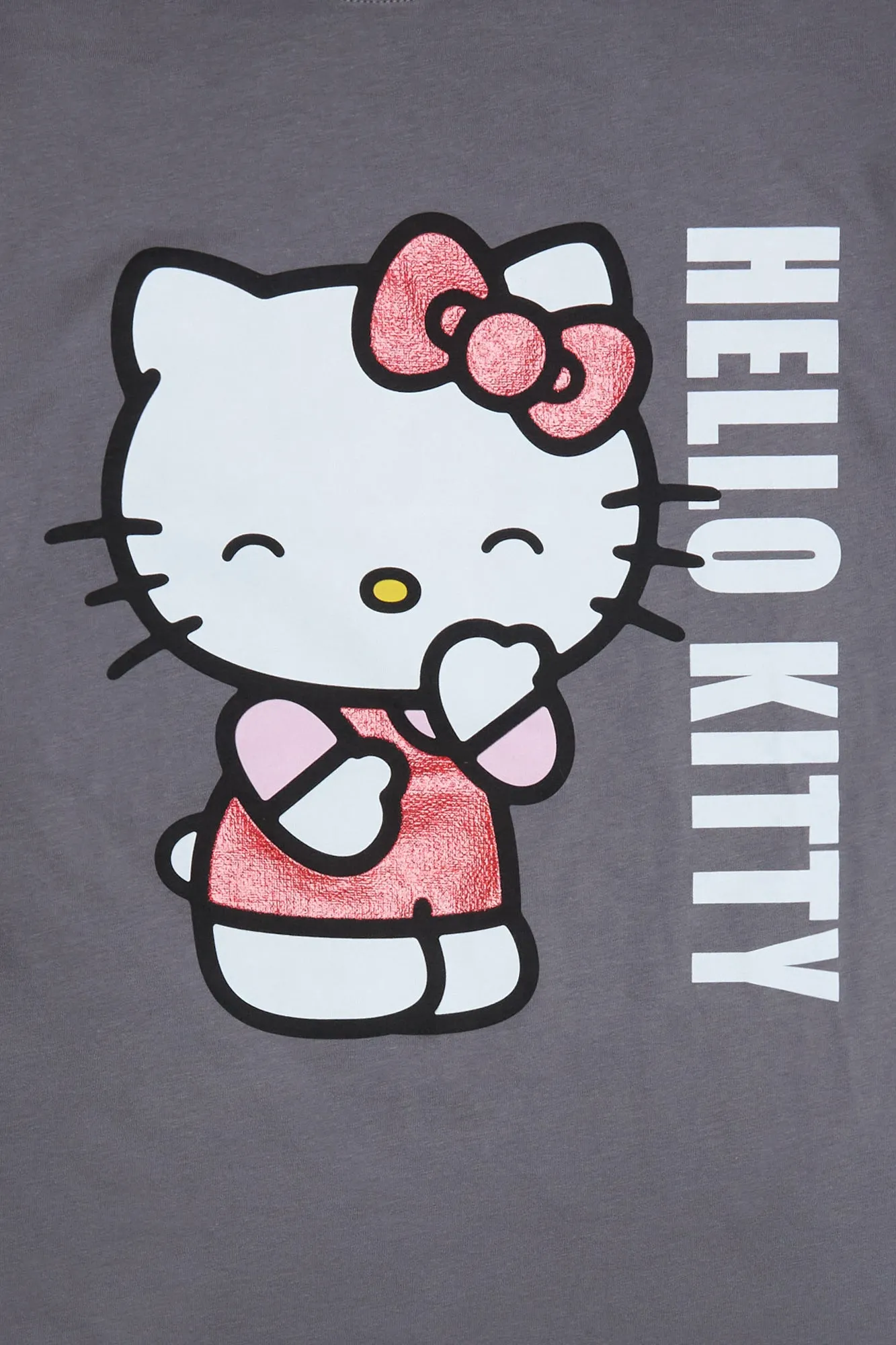 Hello Kitty Graphic Glitter Relaxed Tee