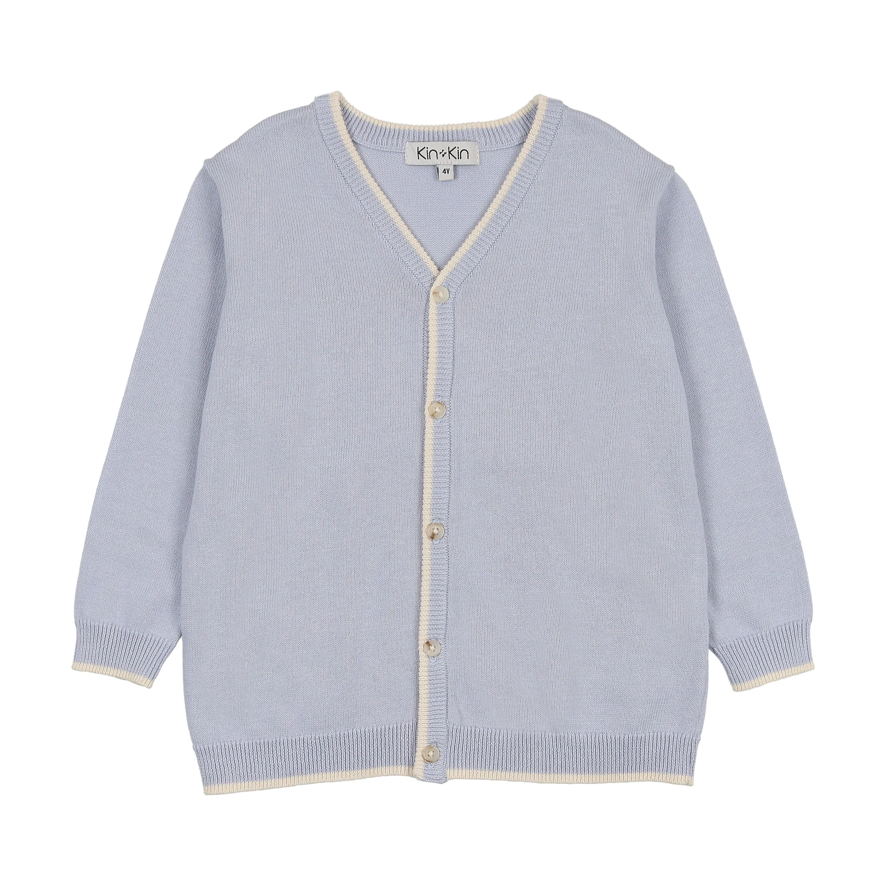 Kin   Kin sky blue Boys Knit V neck cardigan (K249)