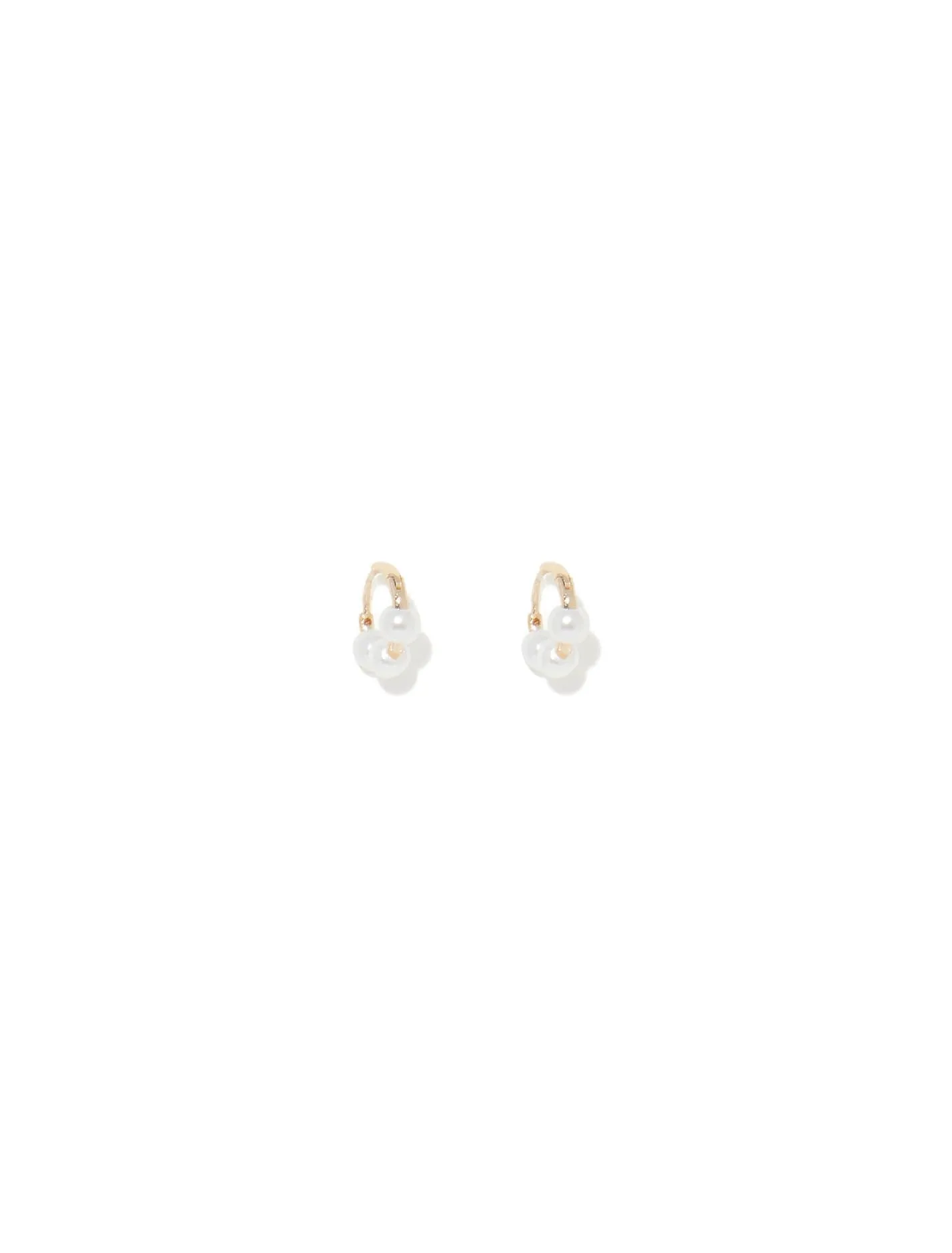 Lita Pearl Huggie Earrings