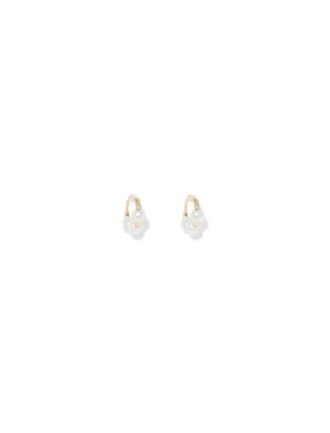 Lita Pearl Huggie Earrings
