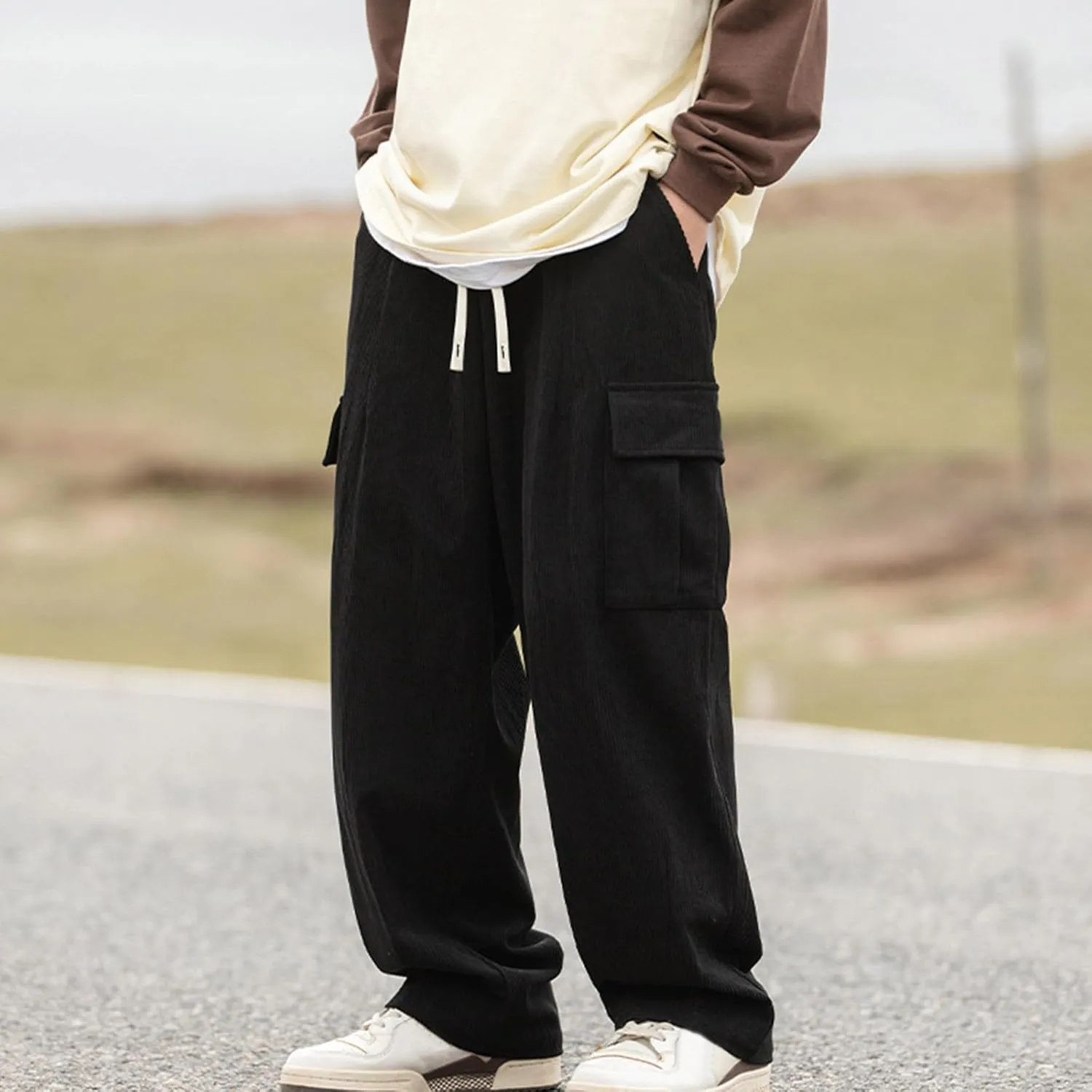 Men's Cargo Pants 2024 Fashion Loose Baggy Work Hiking Trousers Slim Fit Utility Outdoor Pants with Multiple Pockets
