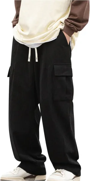 Men's Cargo Pants 2024 Fashion Loose Baggy Work Hiking Trousers Slim Fit Utility Outdoor Pants with Multiple Pockets