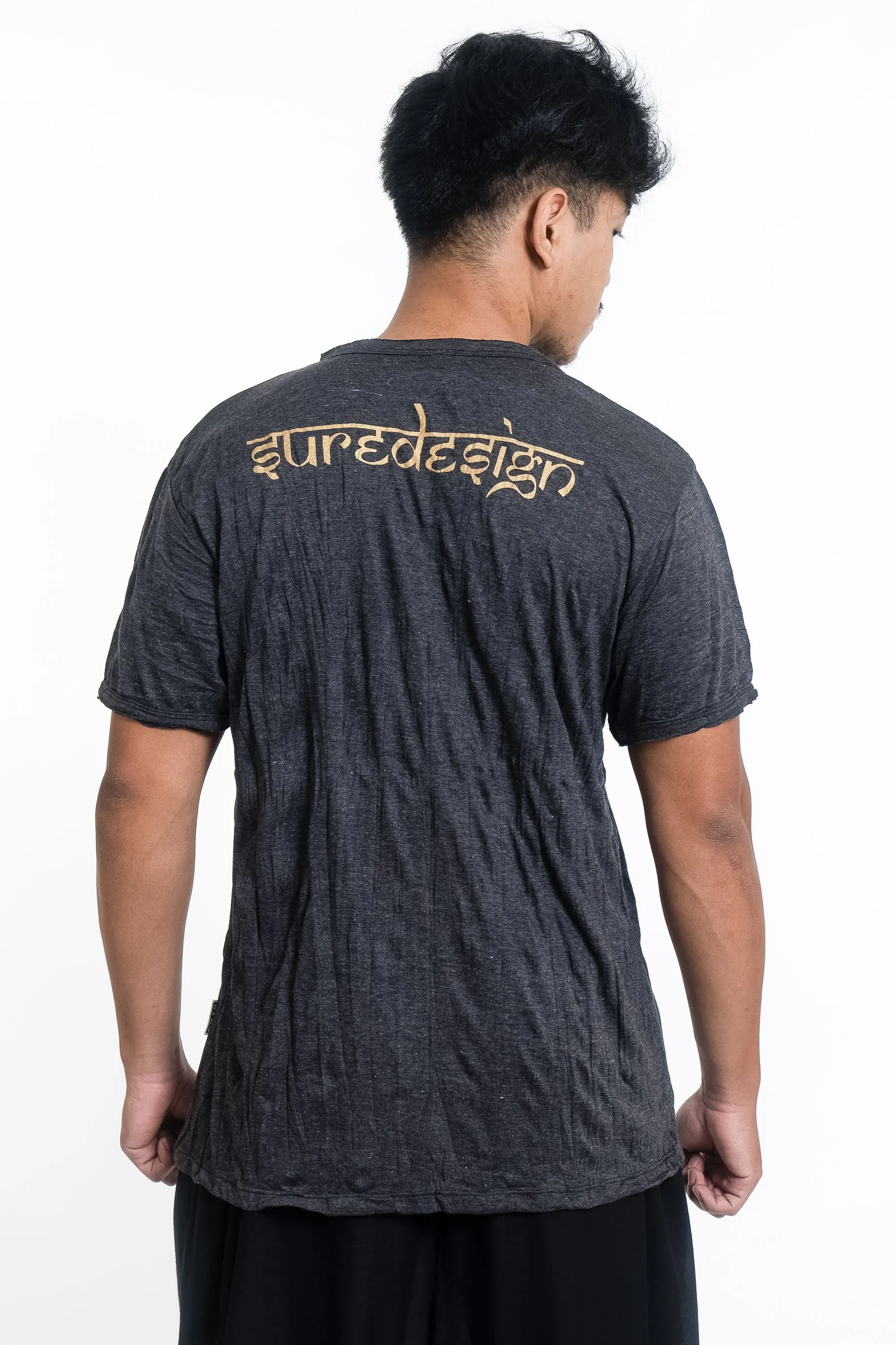 Mens Harmony T-Shirt in Gold on Black