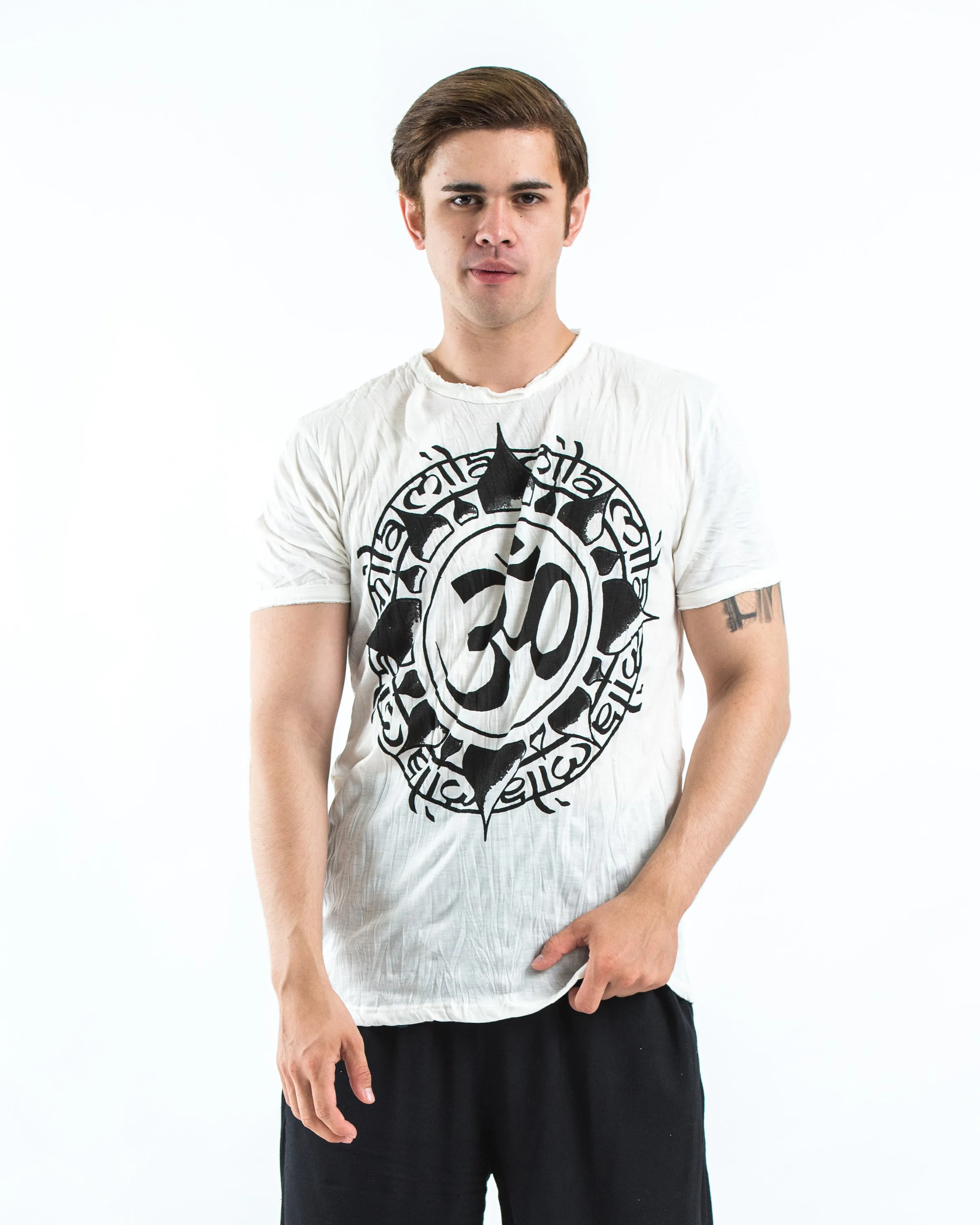 Mens Infinitee Om T-Shirt in White