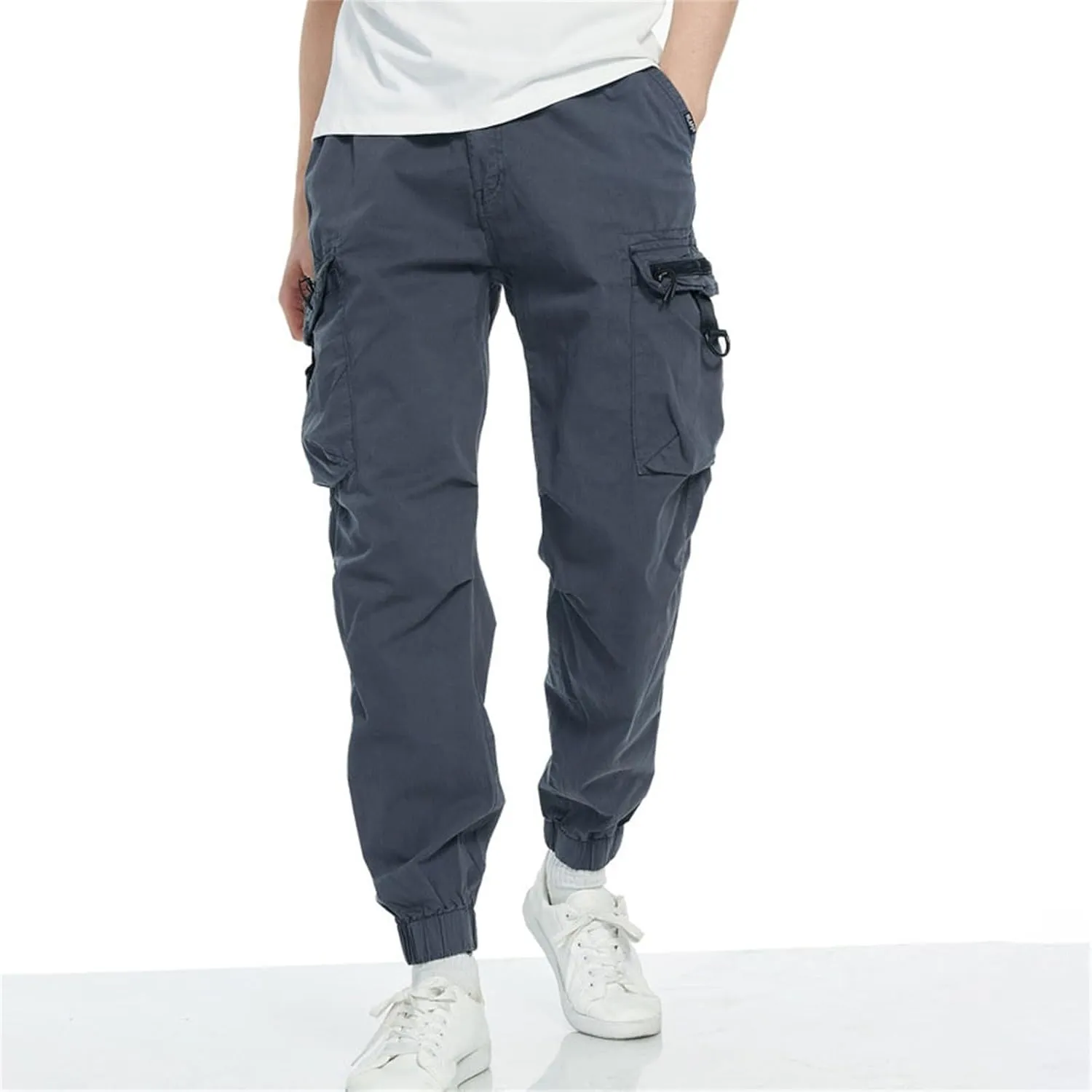 MIDOO Golf Pants Men Stretch Relaxed Fit Casual Fleece Joggers Loose Open Bottom Athletic Pants Straight Leg Hiking Pants