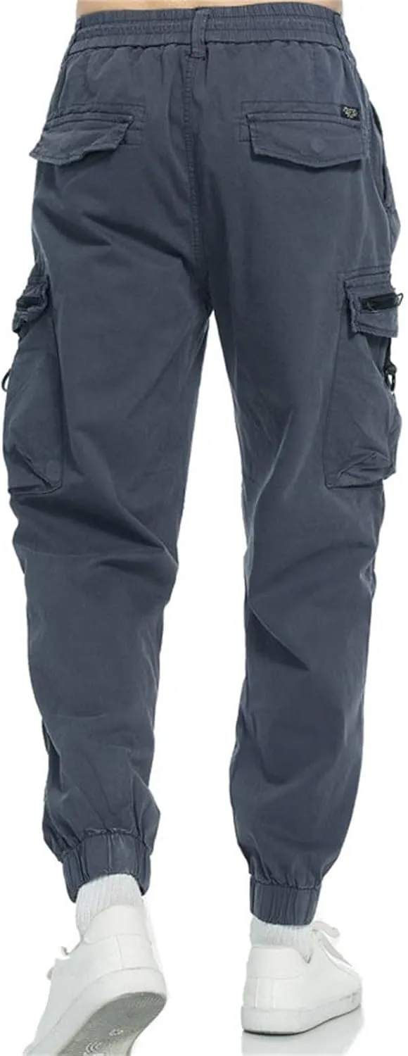MIDOO Golf Pants Men Stretch Relaxed Fit Casual Fleece Joggers Loose Open Bottom Athletic Pants Straight Leg Hiking Pants