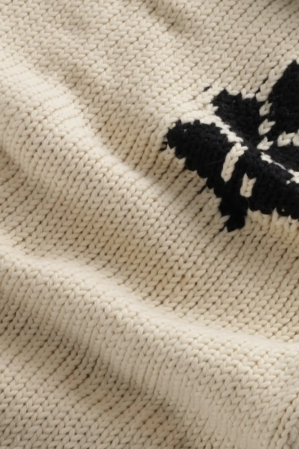 Mika Intarsia Cardigan - Ecru