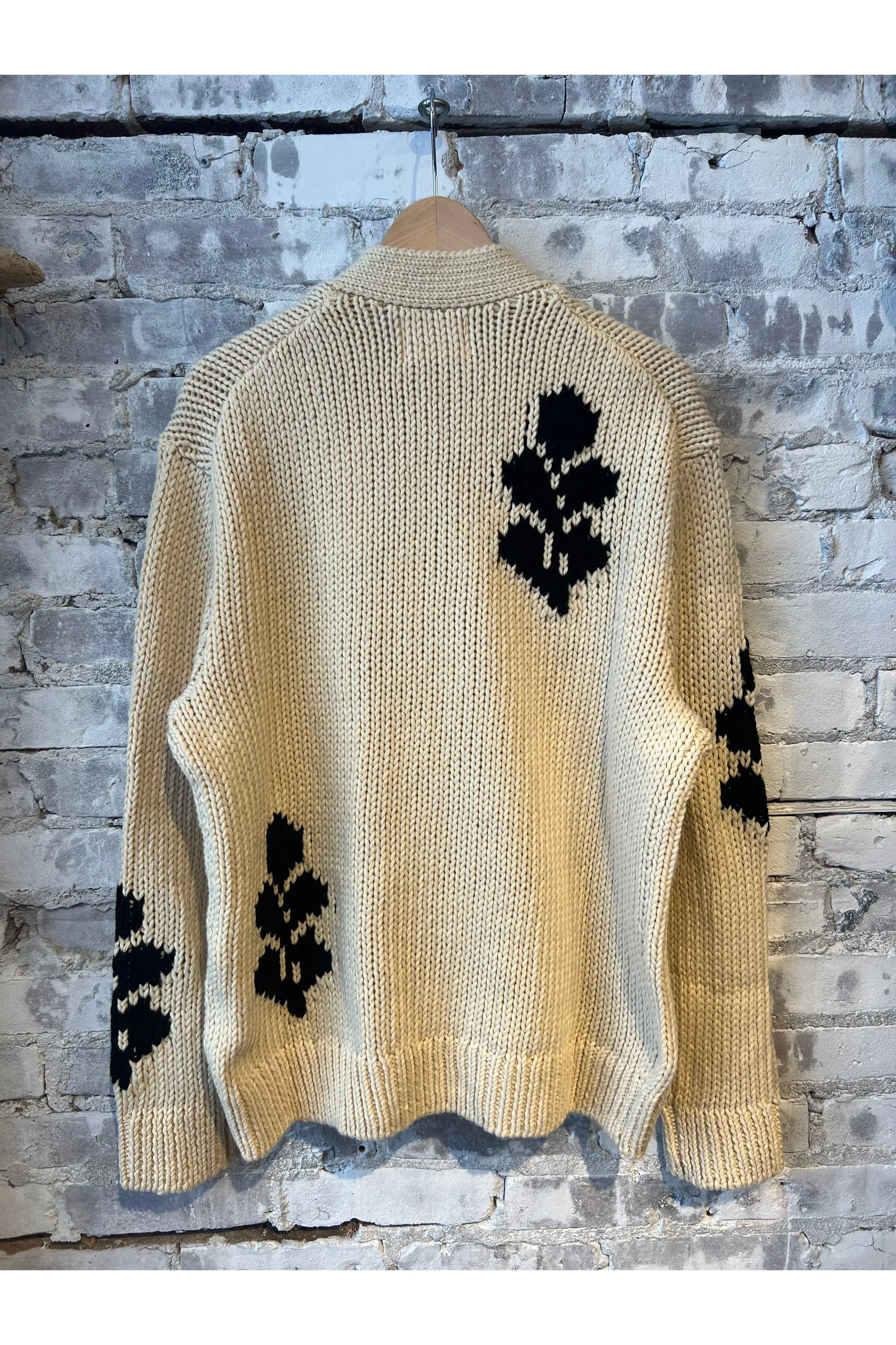 Mika Intarsia Cardigan - Ecru