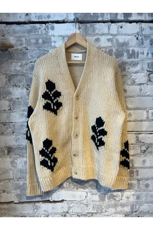 Mika Intarsia Cardigan - Ecru