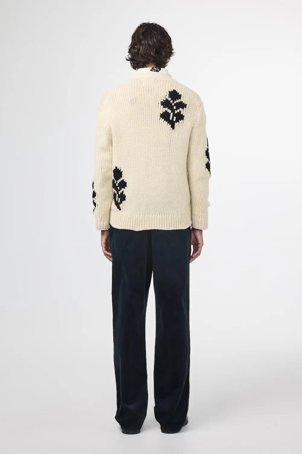 Mika Intarsia Cardigan - Ecru