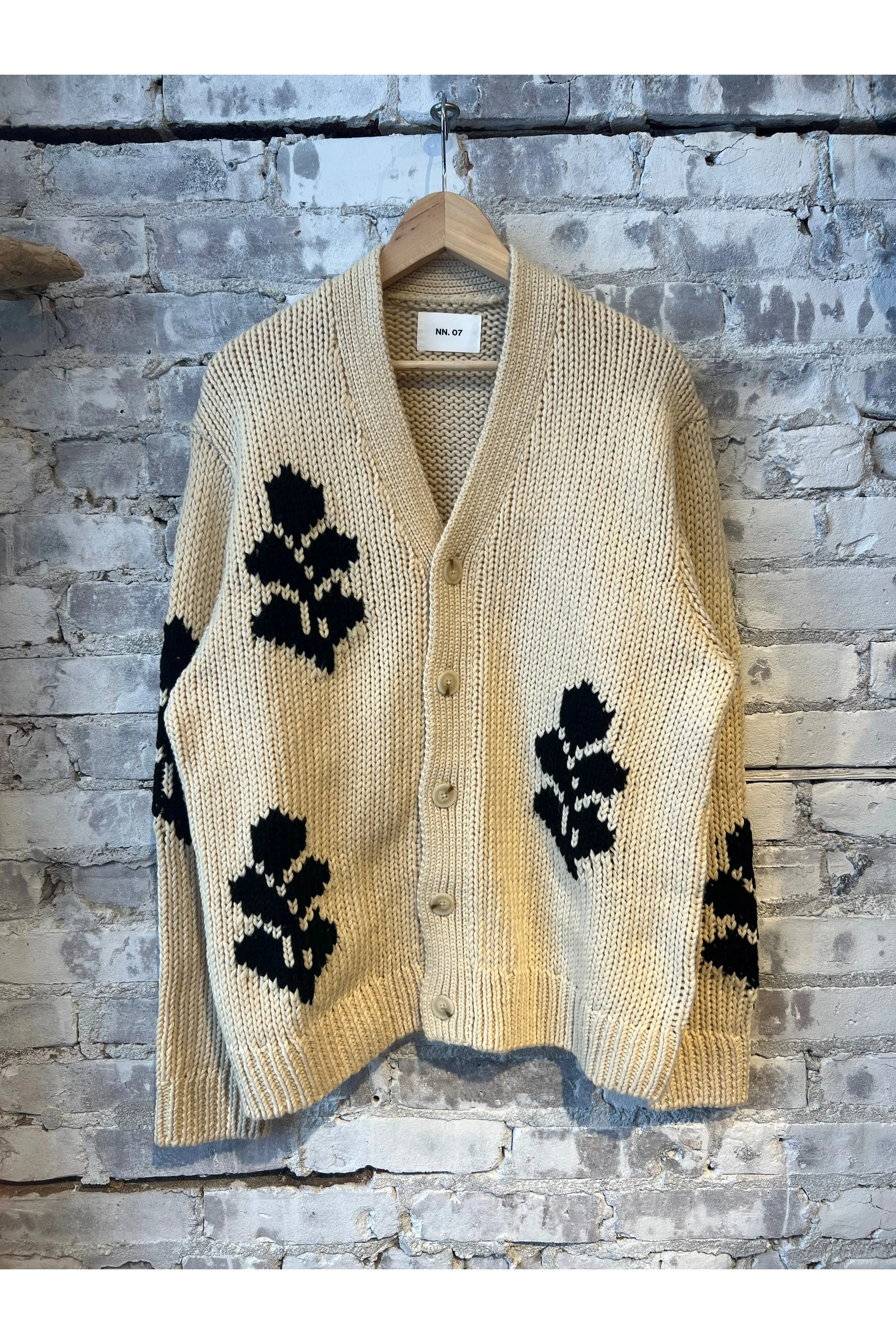 Mika Intarsia Cardigan - Ecru