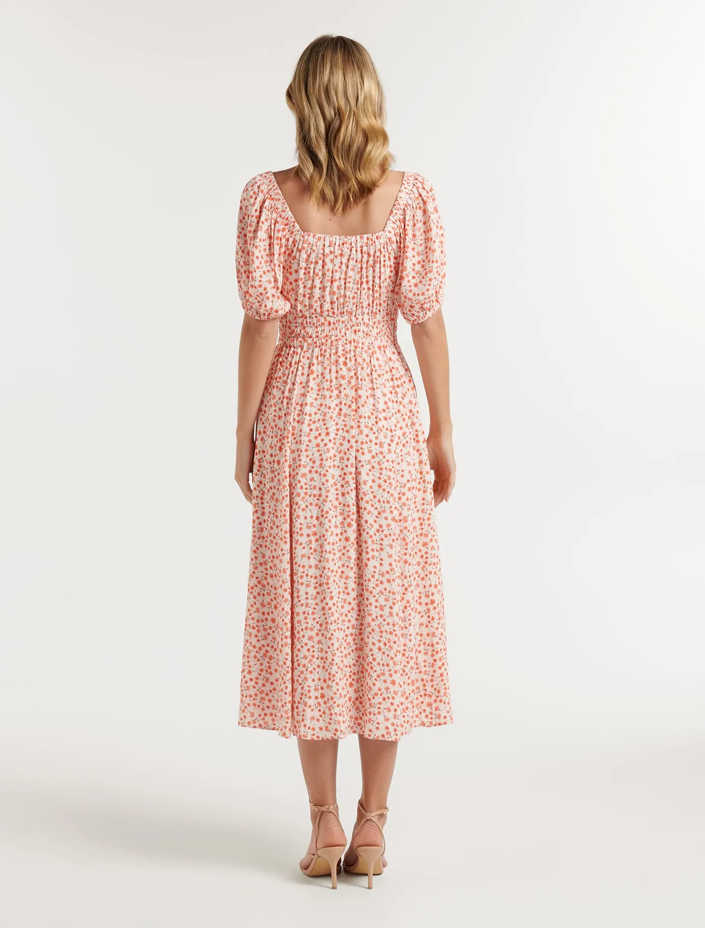 Peyton Puff Sleeve Midi Dress