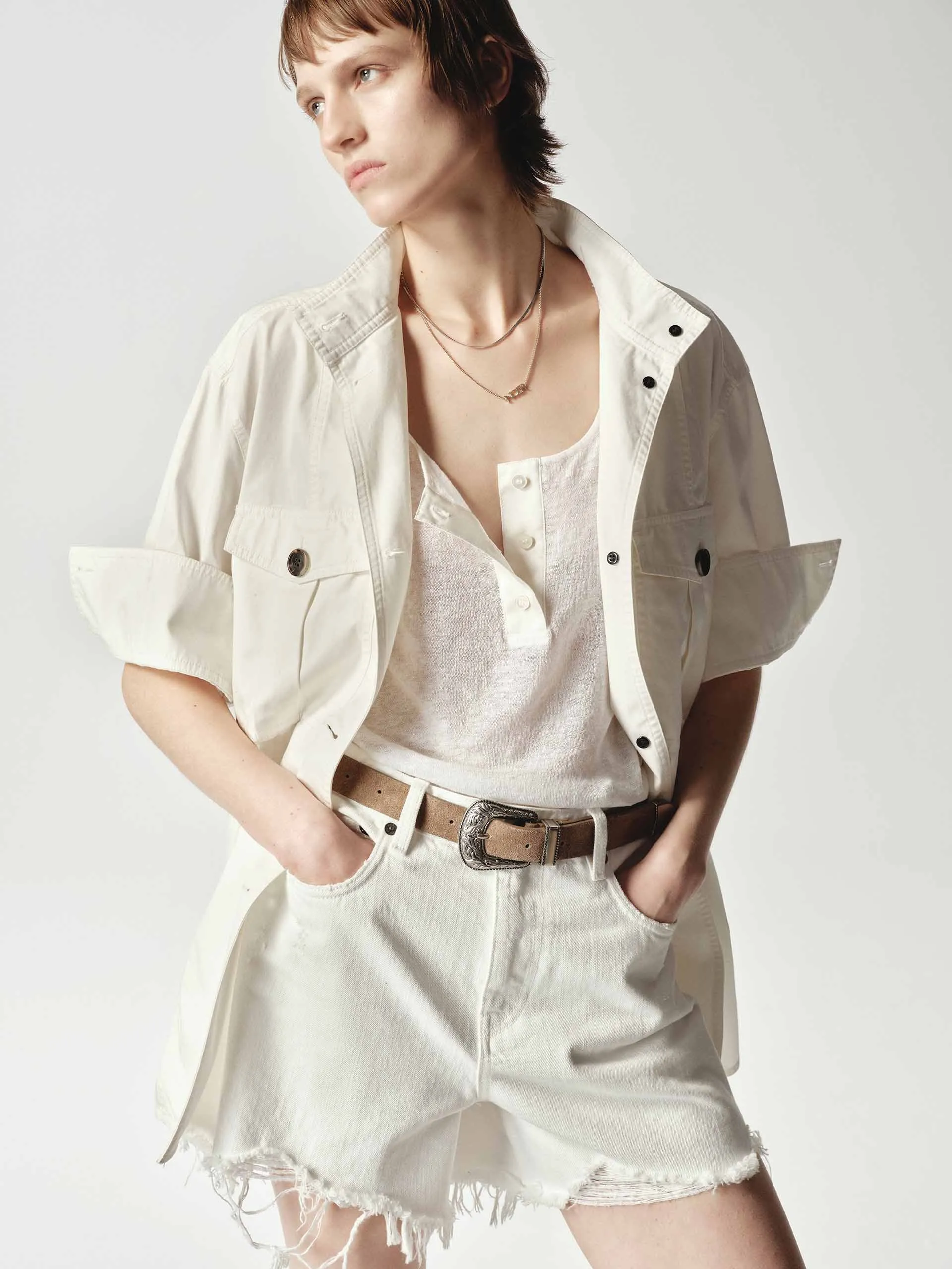 Pure Cotton Cargo Style Shirt