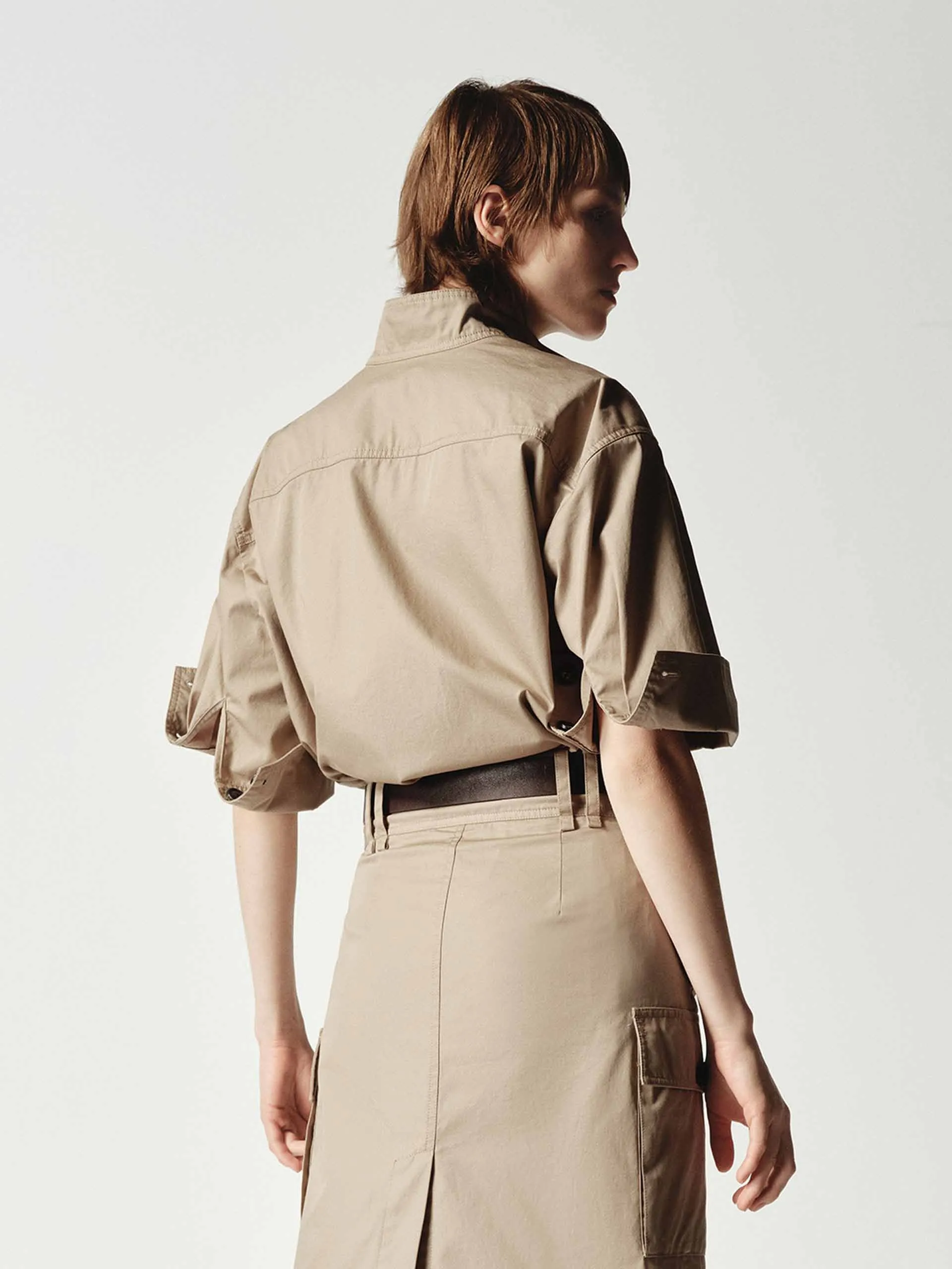Pure Cotton Cargo Style Shirt