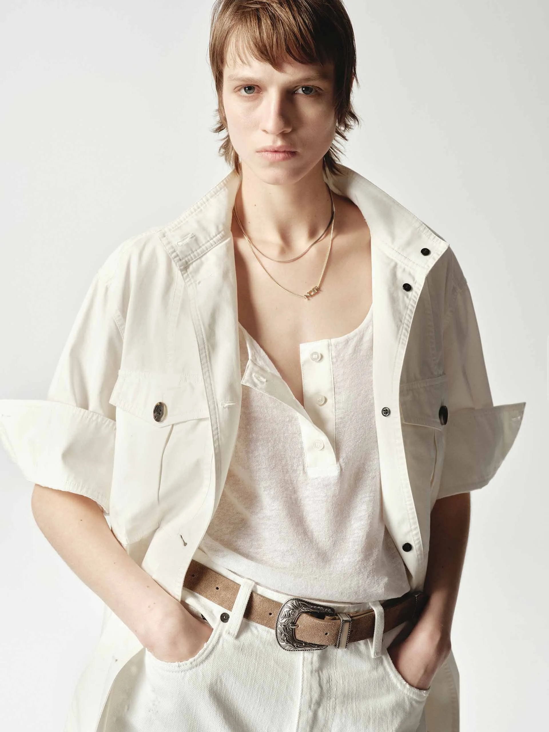 Pure Cotton Cargo Style Shirt