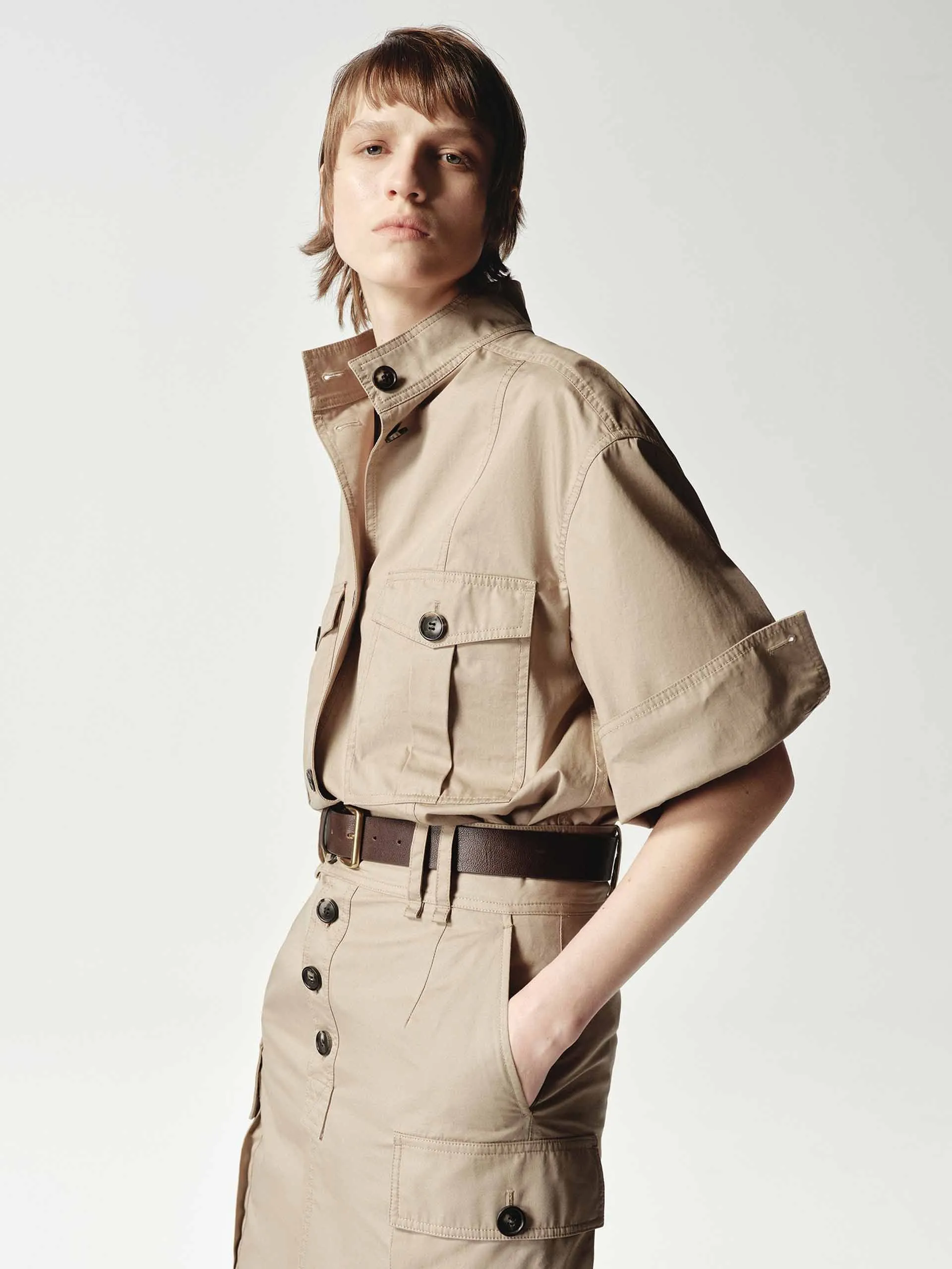 Pure Cotton Cargo Style Shirt