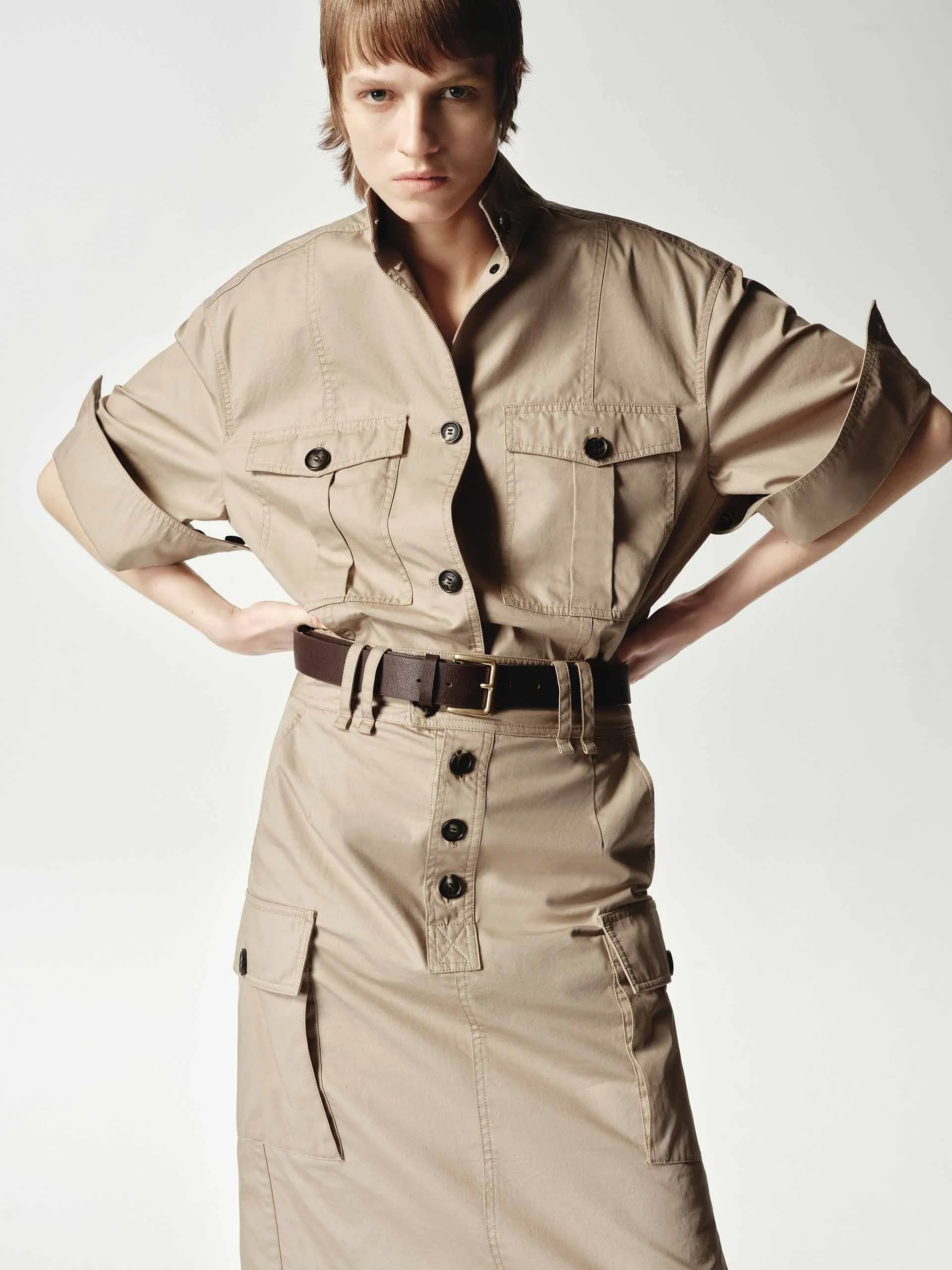 Pure Cotton Cargo Style Shirt