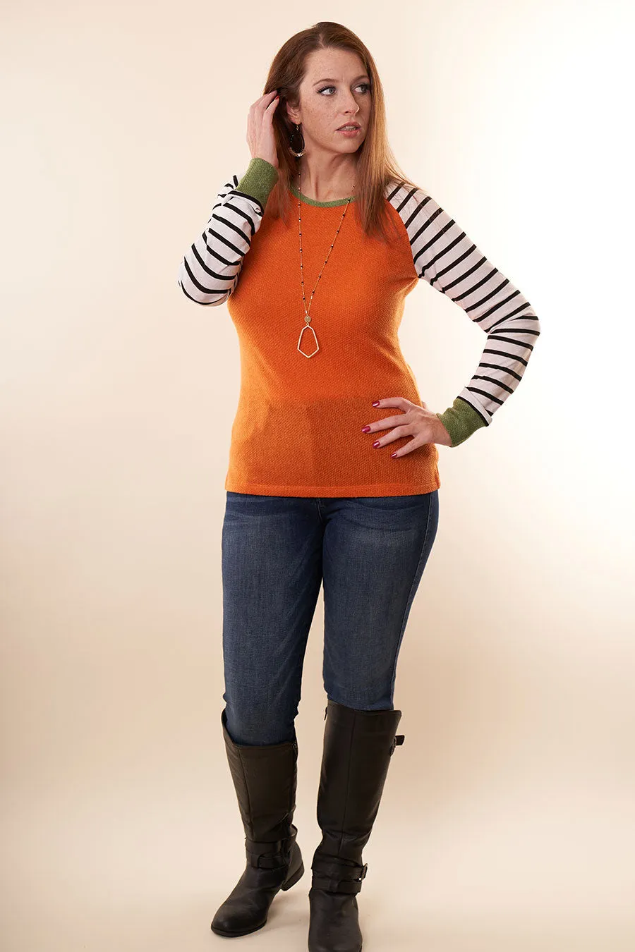 Ready For Fall Striped Long Sleeve Top