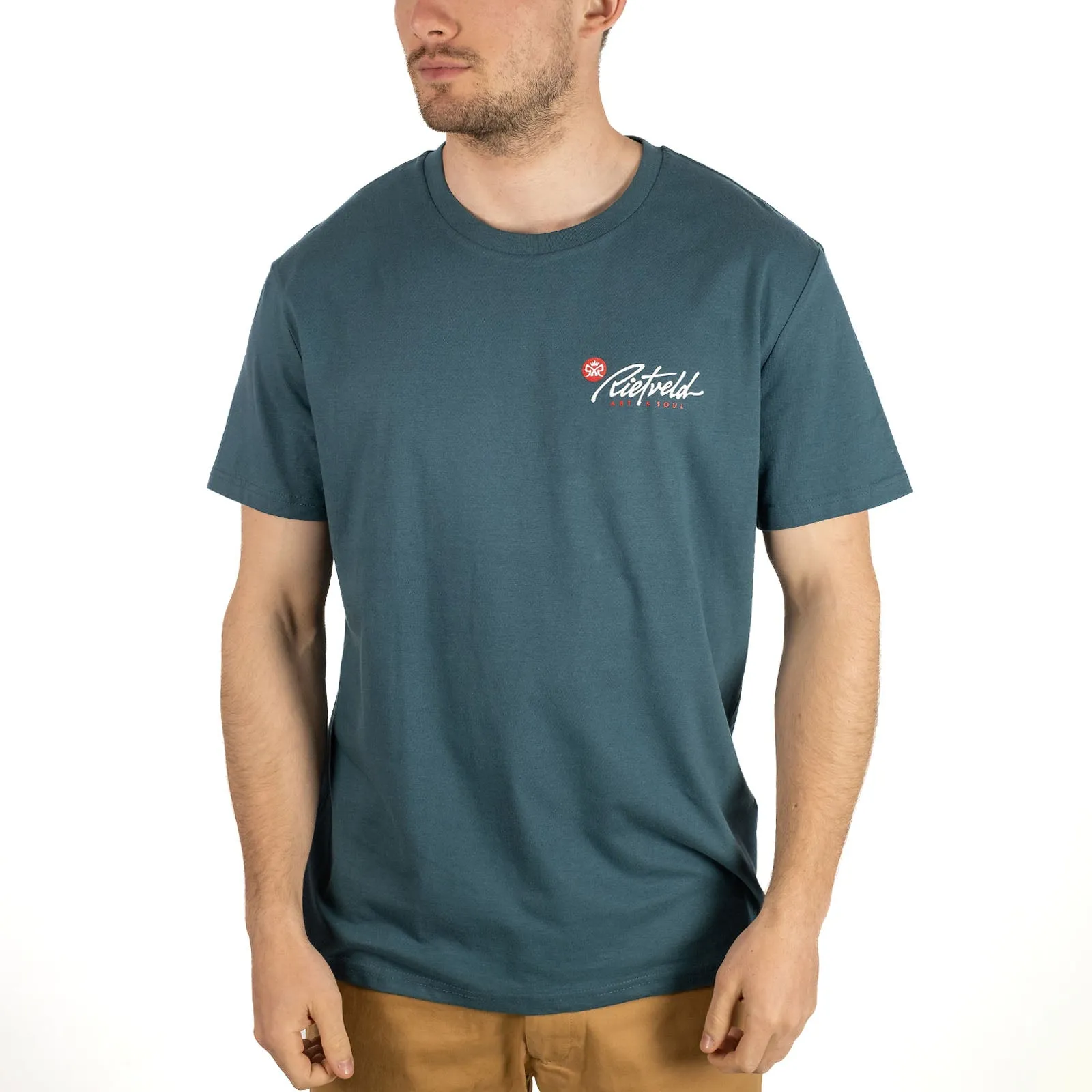 Rietveld Mens Skelvis Classic Graphic T-Shirt - Teal