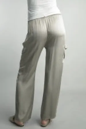 Satin Cargo Pants