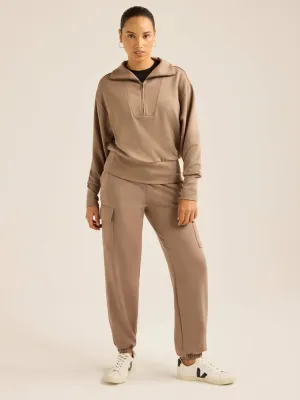 Scoop Womens & Women's Plus Ultimate ScubaKnit Half Zip Sweatshirt, Sizes XS-4X