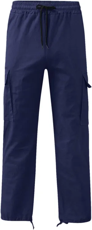 sdbrld Cargo Pants For Men Men's Fashion Relaxed Fit Beach Pants Streetwear Baggy Trousers Cargo Pants with Zipper Pockets