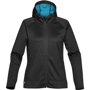 Stormtech Women's Black/Electric Blue Tactix Bonded Fleece Hoody