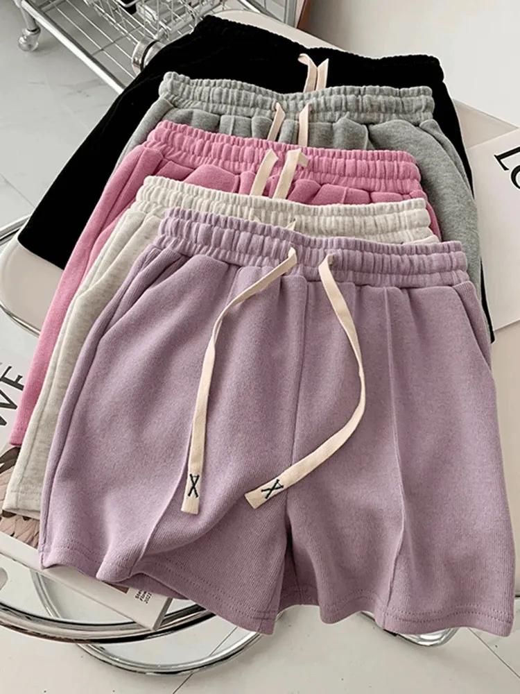 Stylish Women's Shorts With High Waist and Side Pockets - SF0181