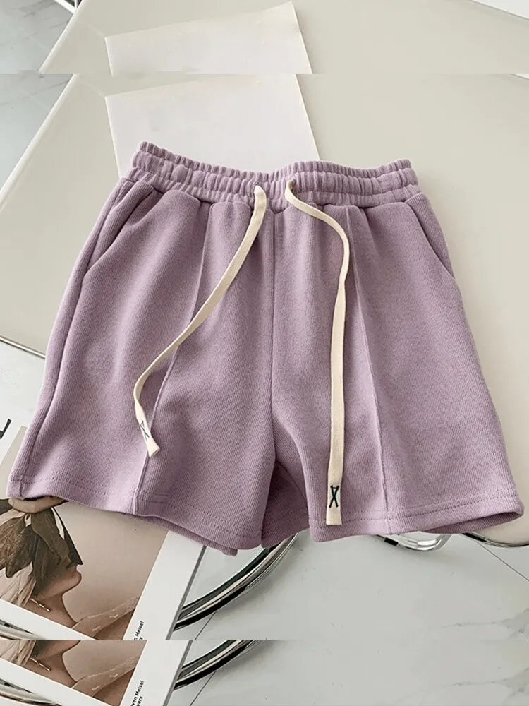 Stylish Women's Shorts With High Waist and Side Pockets - SF0181
