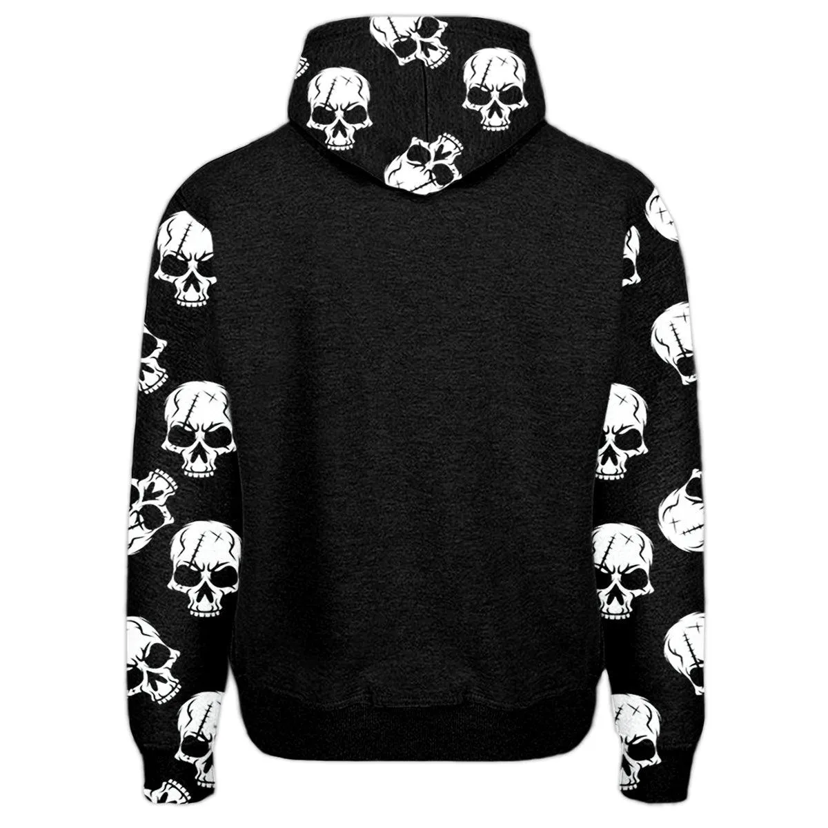 Tada Skull Gothic All Over Print Unisex Pullover Hoodie